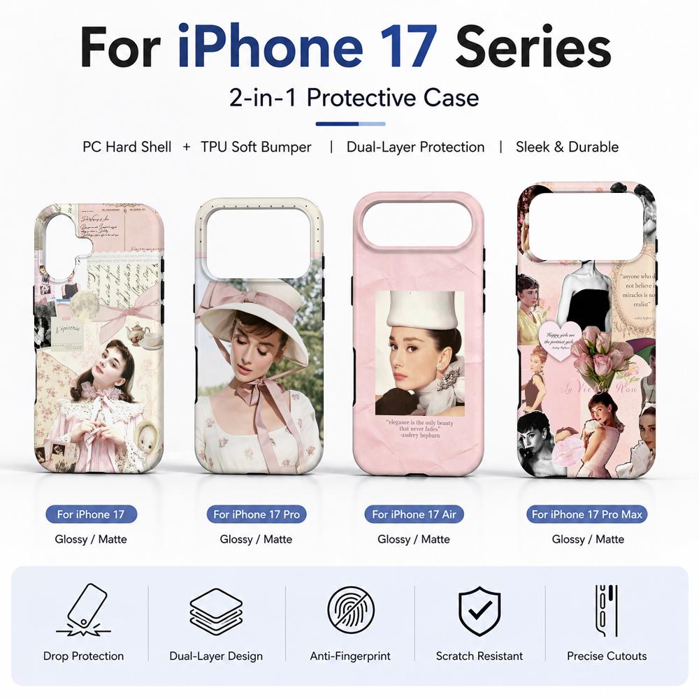 Phone Cases H&M - Funda para Teléfono A-Audrey H-Hepburn, Material